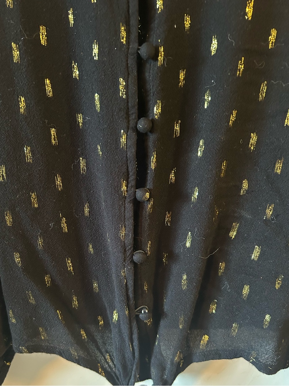 Wrangler Black Top with Gold Accent Threading - Picture 3 of 4